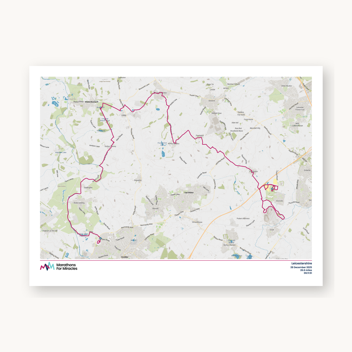 #1 - Leicestershire Marathon Map