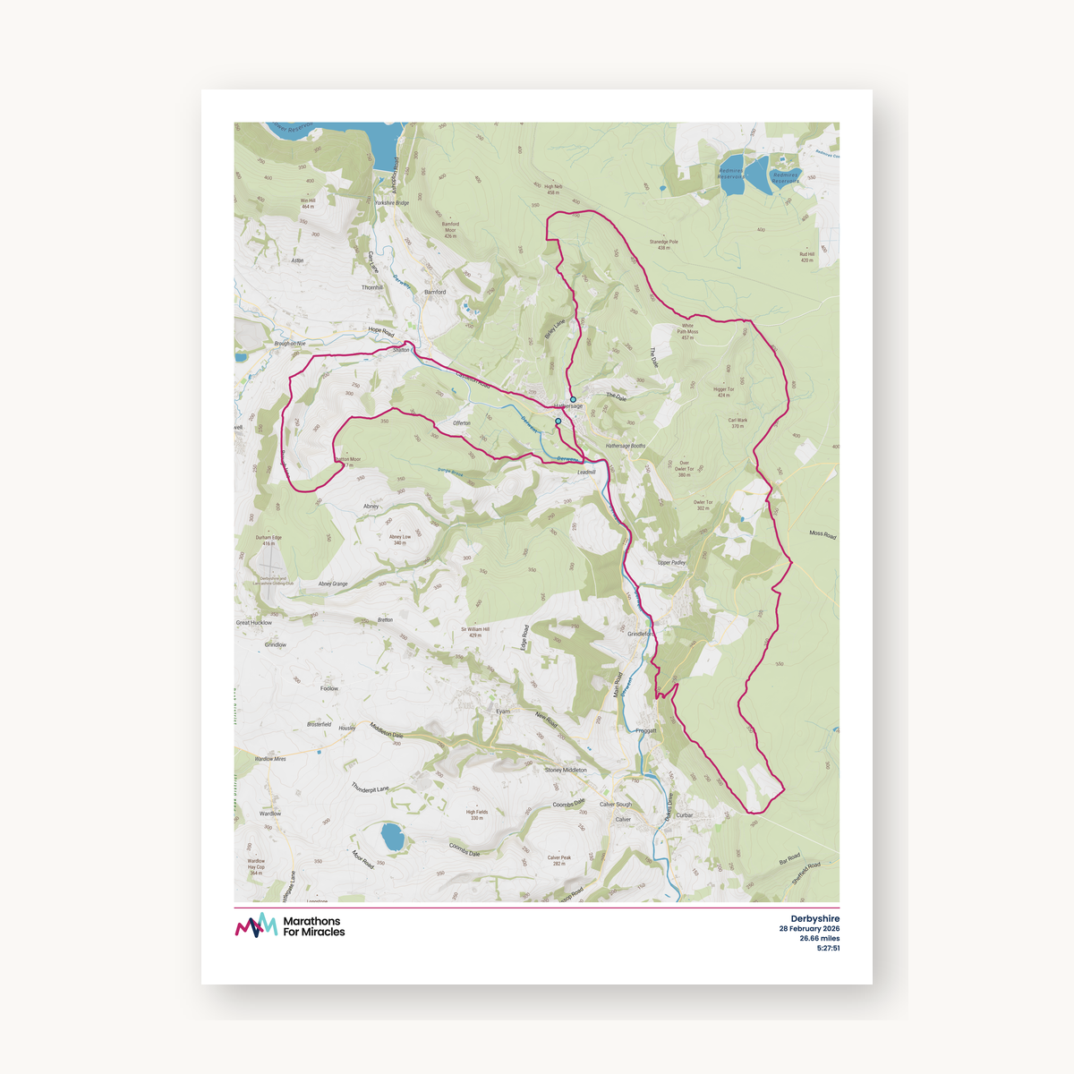 #10 - Derbyshire Marathon Map