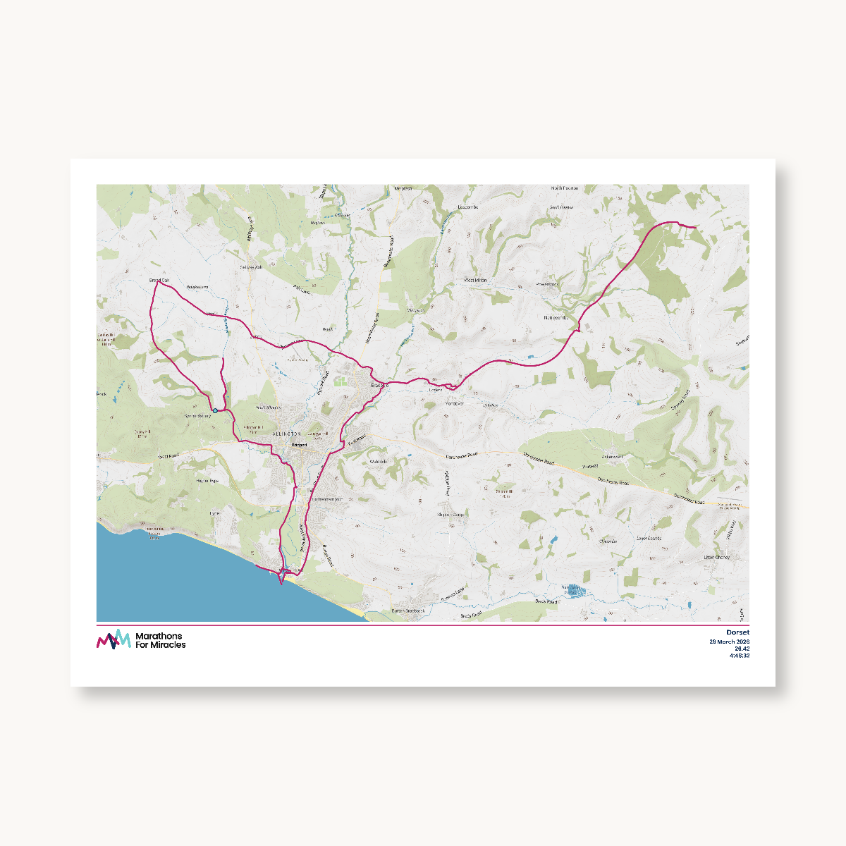 #14 - Dorset Marathon Map
