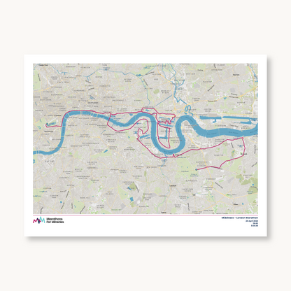 #18 - Middlesex - London Marathon Map
