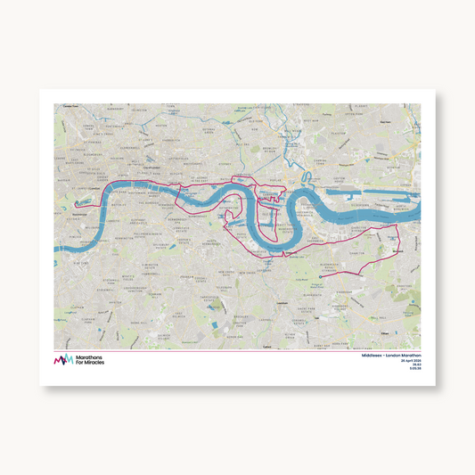 #18 - Middlesex - London Marathon Map