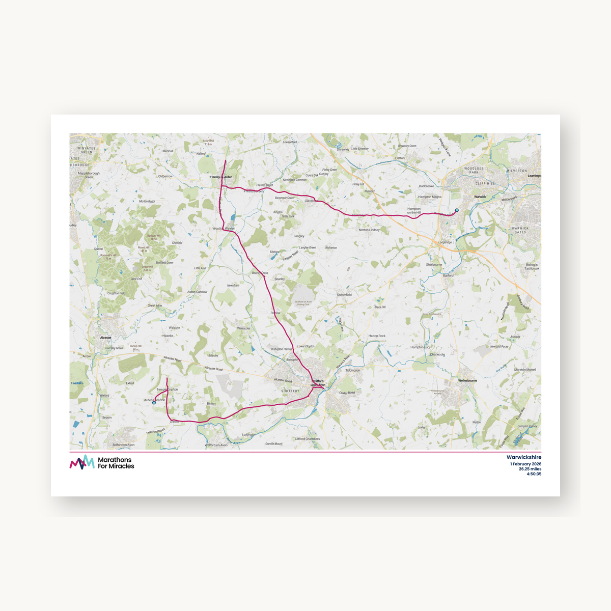 #6 - Warwickshire Marathon Map